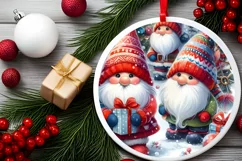 Watercolor Winter Gnomes Image PNG Product Image 1