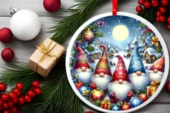 Watercolor Winter Gnomes Image PNG Product Image 2