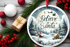 Santa Winter Scene Sublimation PNG Product Image 2