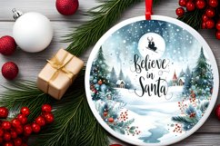 Santa Winter Scene Sublimation PNG Product Image 2