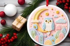 Round Christmas Ornament Sublimation|Clipart Product Image 2