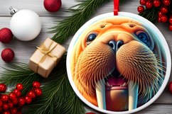 Round Ice Walrus Sublimation PNG Product Image 2