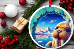 Round Ice Walrus Sublimation PNG Product Image 2