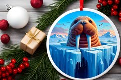 Round Ice Walrus Sublimation PNG Product Image 2
