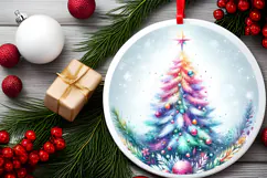 Round Christmass Ornament Sublimation|Clipart Product Image 2
