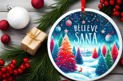 Round Christmass Ornament Sublimation|Clipart Product Image 2