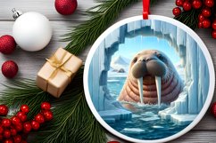 Round Ice Walrus Sublimation PNG Product Image 1