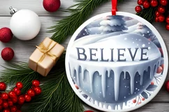 Santa Winter Scene Sublimation PNG Product Image 2