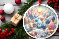 Round Christmas Ornament Sublimation|Clipart Product Image 2