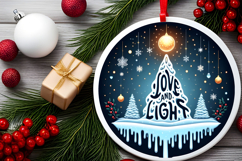 Round Christmass Ornament Sublimation|Clipart Product Image 2