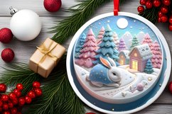 Round Christmas Ornament Sublimation|Clipart Product Image 2