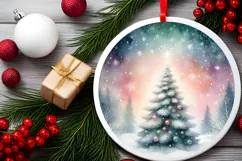 Round Christmass Ornament Sublimation|Clipart Product Image 2