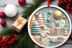 Round Christmas Ornament Sublimation|Clipart Product Image 2