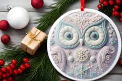 Round Christmass Ornament Sublimation|Clipart Product Image 2