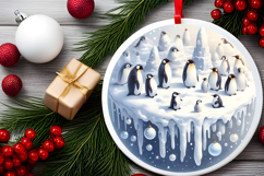 Round Christmass Ornament Sublimation|Clipart Product Image 2