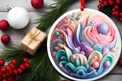 3D Round Ornament Sublimation PNG Product Image 1