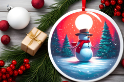 Round Christmass Ornament Sublimation|Clipart Product Image 2