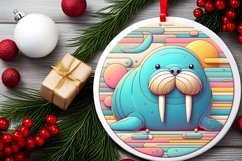 Round Christmas Ornament Sublimation|Clipart Product Image 2