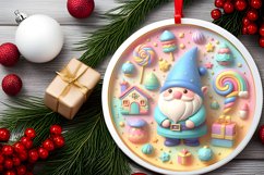 Round Christmas Ornament Sublimation|Clipart Product Image 2