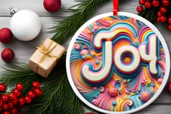 Round Christmass Ornament Sublimation|Clipart Product Image 2