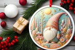Round Christmas Ornament Sublimation|Clipart Product Image 2