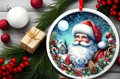 Santa Christmas Winter Scene PNG Product Image 2