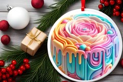 with Depth Round Ornament Sublimation PNG Product Image 1