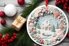 Detailed Candy Christmas Scene PNG Product Image 1