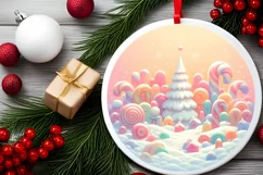 Detailed Candy Christmas Scene PNG Product Image 1