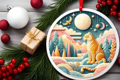 Round Christmas Ornament Sublimation|Clipart Product Image 2