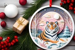 Round Christmas Ornament Sublimation|Clipart Product Image 2