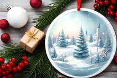 Winter Scene Tour Eifel Sublimation PNG Product Image 2