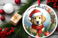 Colorful Christmas Dog PNG Product Image 2
