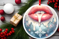 Round Christmass Ornament Sublimation|Clipart Product Image 2