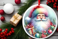 Colorful Santa Christmas Image PNG Product Image 2