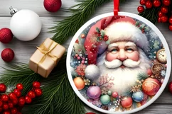 Colorful Santa Christmas Image PNG Product Image 2