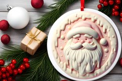 Santa Winter Martzipan Round Ornament PNG Product Image 2