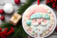 Santa Winter Martzipan Round Ornament PNG Product Image 2