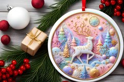 Round Christmas Ornament Sublimation|Clipart Product Image 2