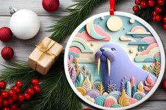 Round Christmas Ornament Sublimation|Clipart Product Image 2