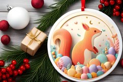 Round Christmas Ornament Sublimation|Clipart Product Image 2