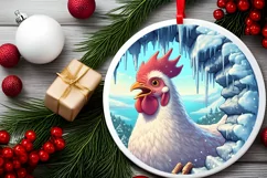 Icy Wall with Smiling Chicken Sublimation PNG Product Image 2