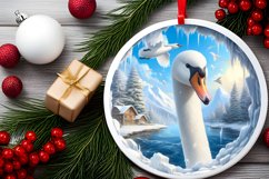 Icy Wall with Smiling Swan Sublimation PNG Product Image 2