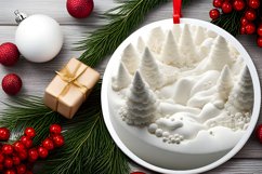 Round Winter Scene PNG Product Image 1