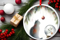 Round Christmass Ornament Sublimation|Clipart Product Image 2