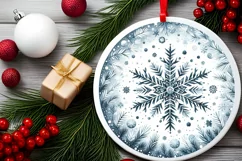 Snow Flake Watercolor Christmass PNG Product Image 2