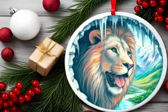 Melting Ice Wall with Smiling Lion Sublimation PNG Product Image 2