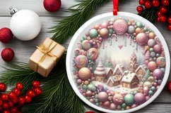 Pastel Molten Candy Winter Scene Sublimation PNG Product Image 2