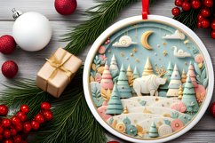 Round Christmas Ornament Sublimation|Clipart Product Image 2