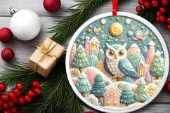 Round Christmas Ornament Sublimation|Clipart Product Image 2
